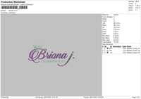 Briona J Embroidery File 4 size