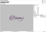 Briona J Embroidery File 4 size