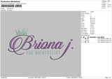 Briona J Embroidery File 4 size