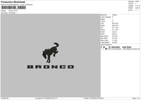 Bronco Embroidery File 4 size