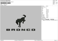 Bronco Embroidery File 4 size