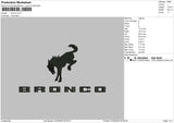 Bronco Embroidery File 4 size