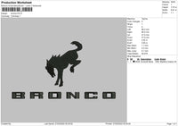 Bronco Embroidery File 4 size