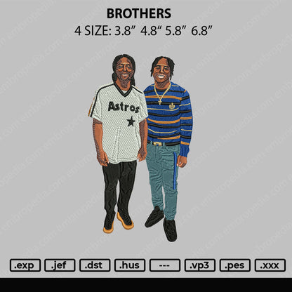 Brothers Embroidery Design File 4 size