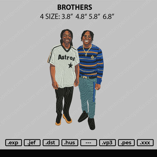 Brothers Embroidery Design File 4 size