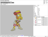 Bart Slingshot Embroidery File 4 size