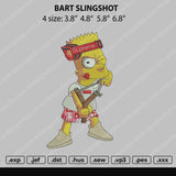 Bart Slingshot Embroidery File 4 size