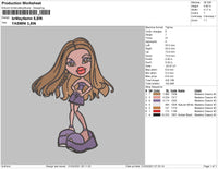 Bratz Yasmin Embroidery File 4 size