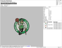 Boston Celtics Embroidery File 4 size