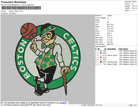 Boston Celtics Embroidery File 4 size