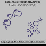 Bubbles 01 02 Embroidery 2 Files