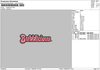 Bubblitext Embroidery File 6 sizes