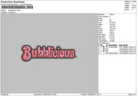 Bubblitext Embroidery File 6 sizes