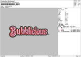Bubblitext Embroidery File 6 sizes