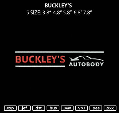 Buckleys Embroidery Machine Design File 5 size