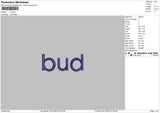 Budtext Embroidery FIle 6 sizes