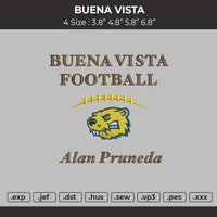 Buena Vista Embroidery File 4 size