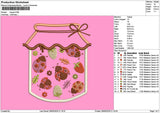 Bug Jar Embroidery Machine Design File 6 sizes