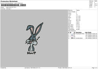 Bugs Bunny Hm Embroidery File 4 size