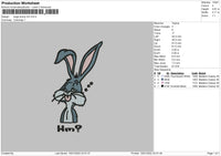 Bugs Bunny Hm Embroidery File 4 size