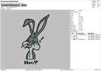 Bugs Bunny Hm Embroidery File 4 size