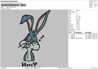 Bugs Bunny Hm Embroidery File 4 size