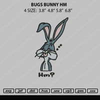 Bugs Bunny Hm Embroidery File 4 size