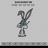 Bugs Bunny Hm Embroidery File 4 size