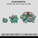 Bulbasaur0706 Embroidery File 6 sizes