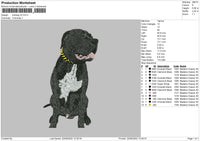 Bulldog V5 Embroidery File 4 size