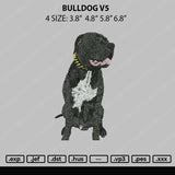 Bulldog V5 Embroidery File 4 size