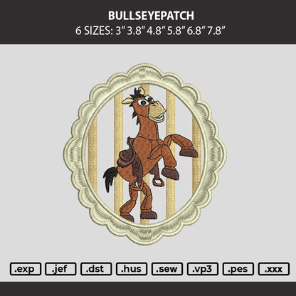 Bullseyepatch Embroidery Machine Design File 6 sizes