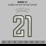 Bunny 21 Embroidery File 6 sizes