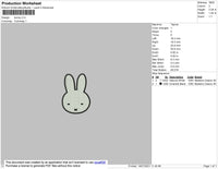 Bunny Embroidery File 4 size