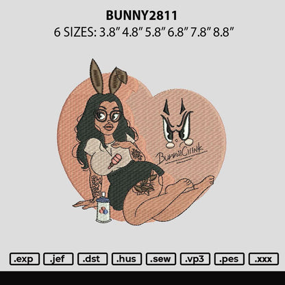 Bunny2811 Embroidery File 6 sizes