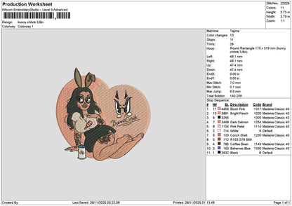 Bunny2811 Embroidery File 6 sizes