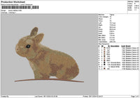 Rabbit 1811 Embroidery File 6 sizes