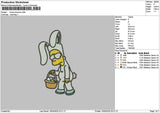 Bunny 1004 Embroidery File 6 sizes