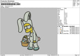 Bunny 1004 Embroidery File 6 sizes