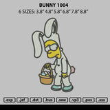 Bunny 1004 Embroidery File 6 sizes