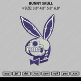 Bunny Skull Embroidery File 4 size