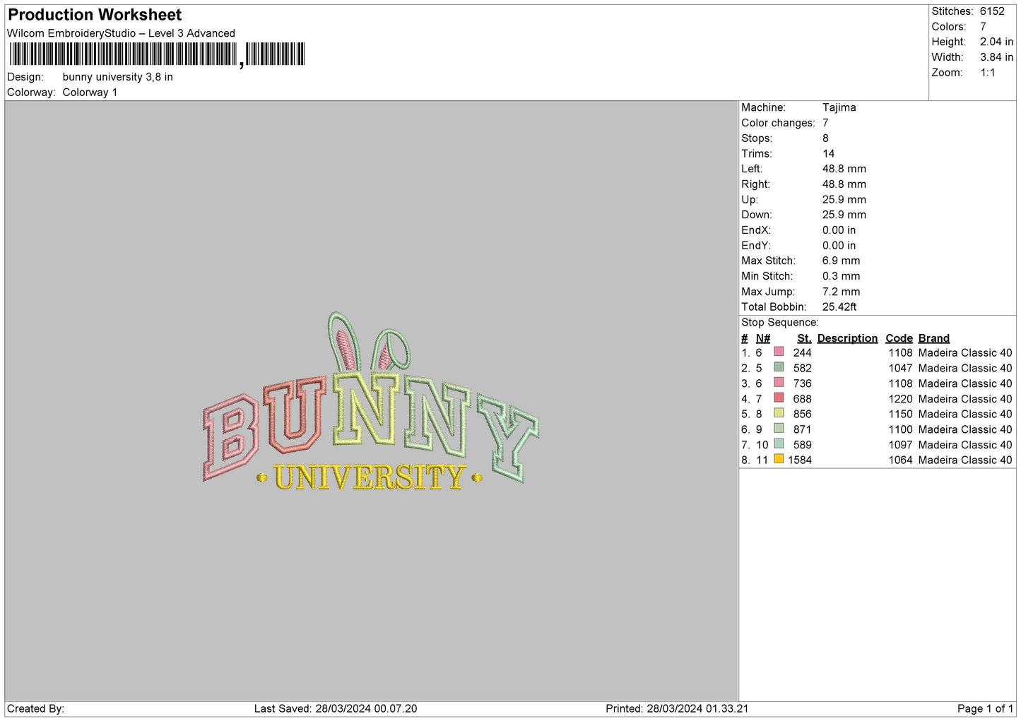 Bunnytext 03 Embroidery Mahcine Design File 6 sizes