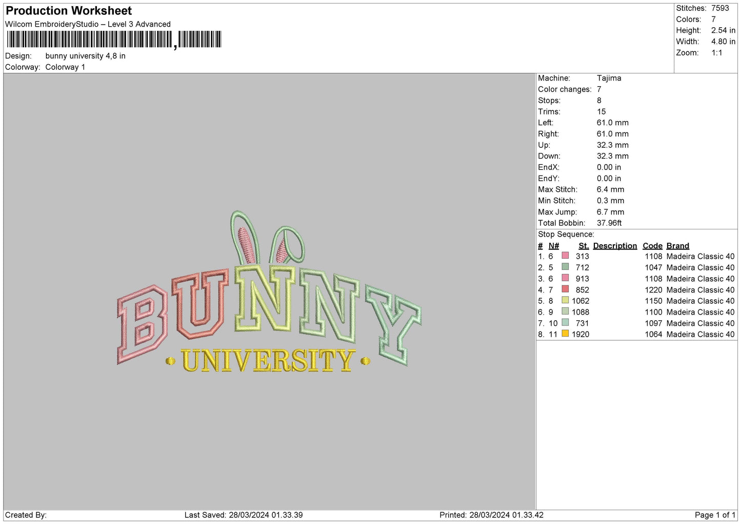 Bunnytext 03 Embroidery Mahcine Design File 6 sizes