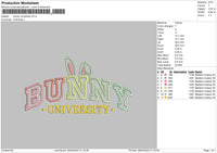 Bunnytext 03 Embroidery File 6 sizes