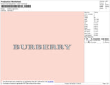 Burberry Logo Embroidery File 4 size