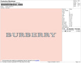 Burberry Logo Embroidery File 4 size