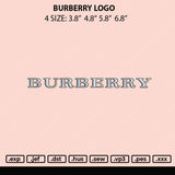 Burberry Logo Embroidery File 4 size