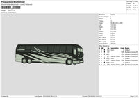 Bus Embroidery File 6 sizes