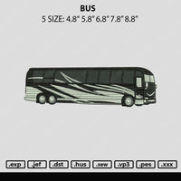 Bus Embroidery File 6 sizes