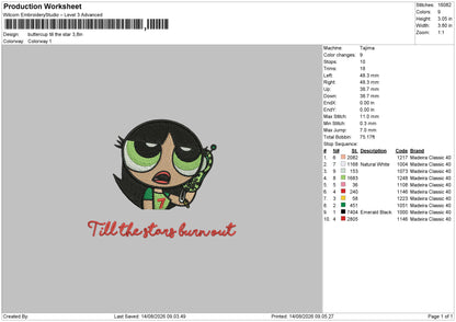 Buttercup 1408 Embroidery Machine Design File 6 sizes